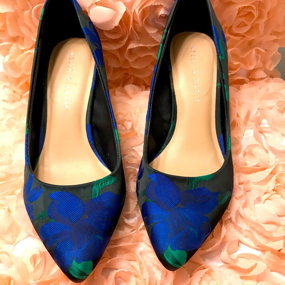 Kelly & Katie Dotty Tropical floral heels